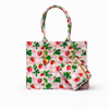 Book Tote Set - Key Charm & Matching Foldable Shopper